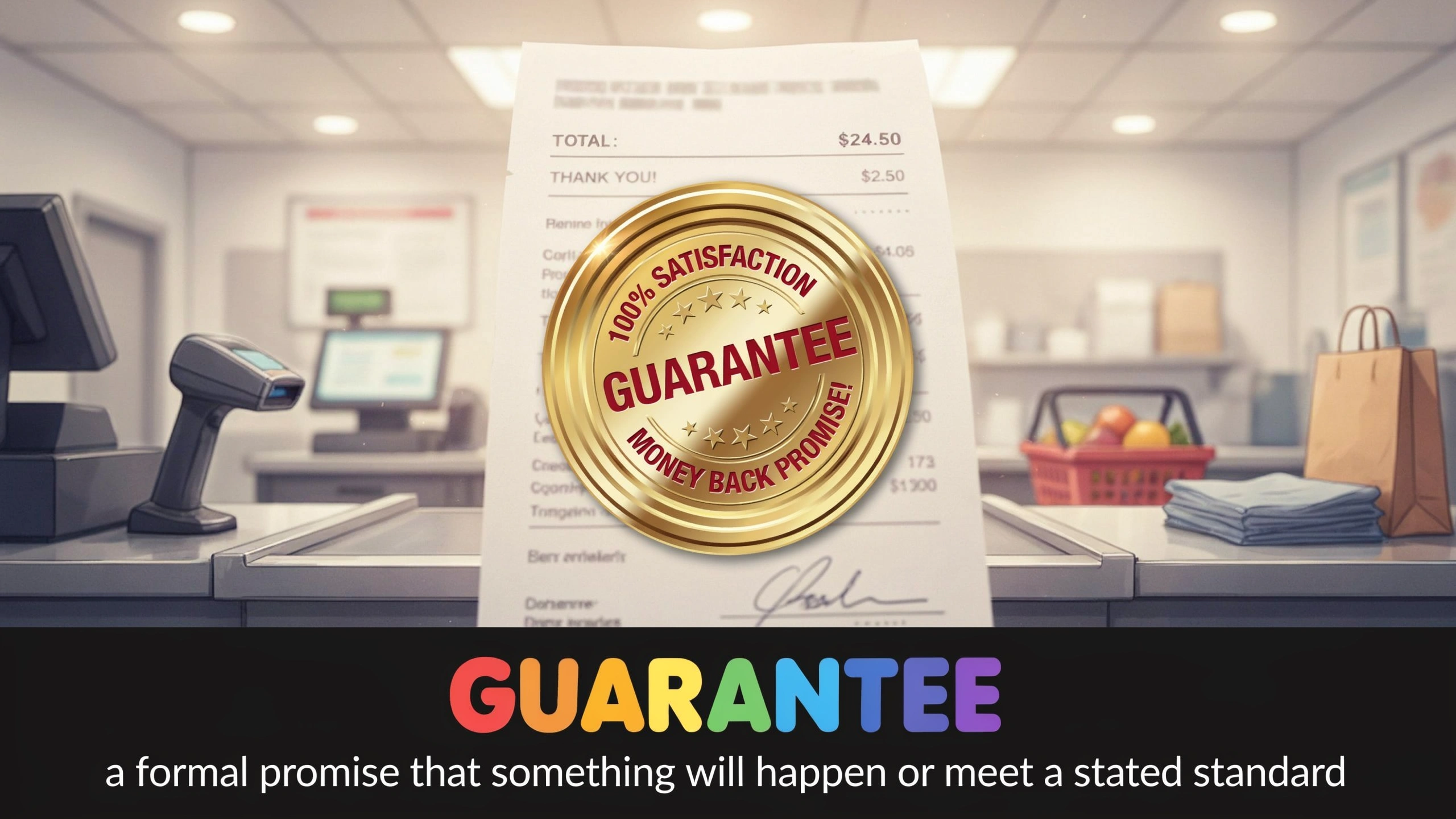 English Illustration for guarantee